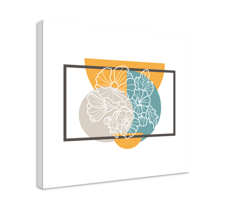 꽃과 식물이 있는 그림 식물 윤곽 일러스트레이션 - TenStickers