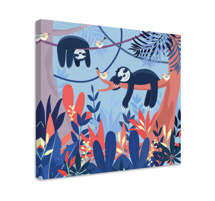 동물 그림 나무 위의 나무늘보 - TenStickers