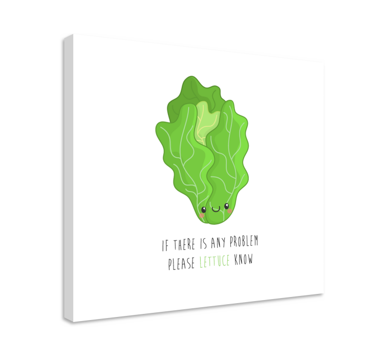 과일이 있는 그림 행복한 상추 캐릭터 - TenStickers