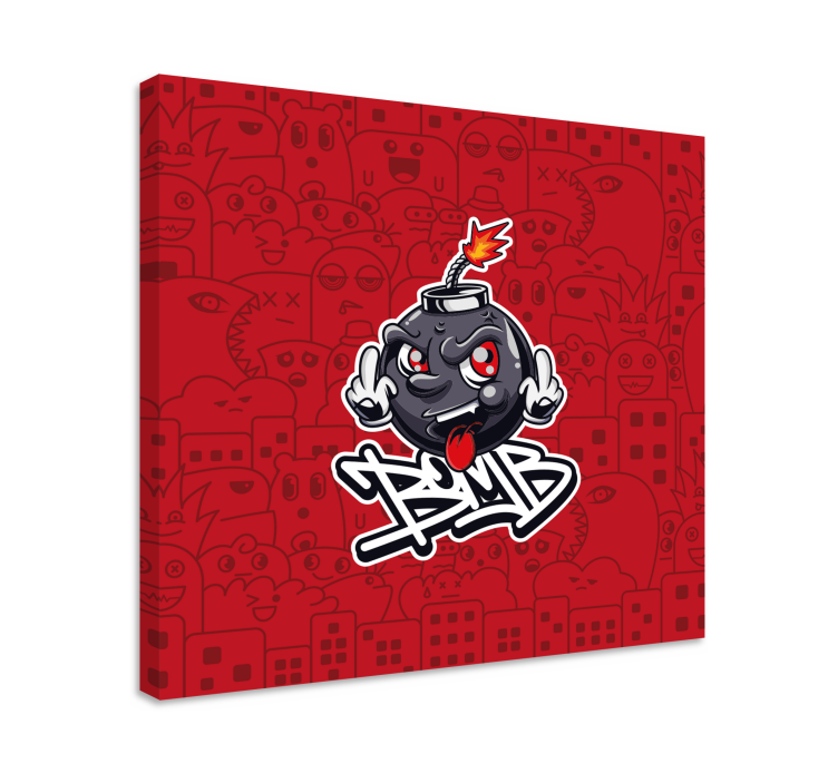 다른 텍스트가 있는 표 만화 폭탄 이모지 - TenStickers