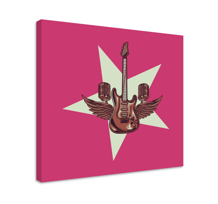 음악 스타일 차트 전기 기타 날개 - TenStickers