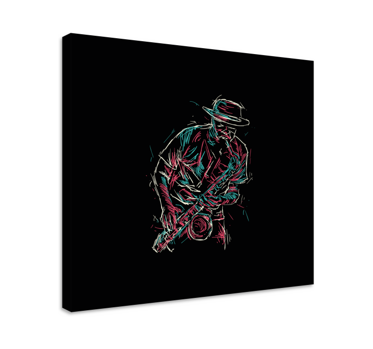 음악 스타일 차트 색소폰 연주자 - TenStickers