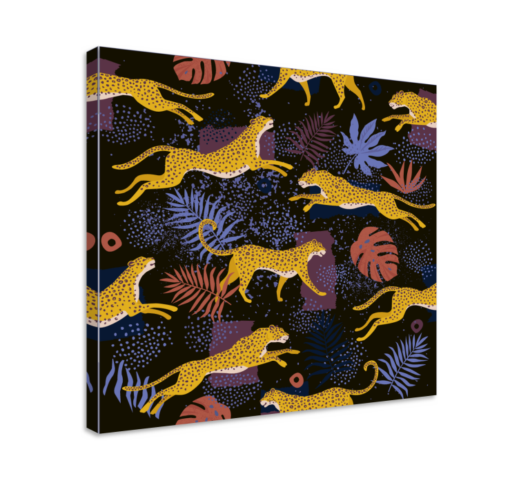 강아지와 함께 찍은 사진 뛰는 노란 강아지 - TenStickers