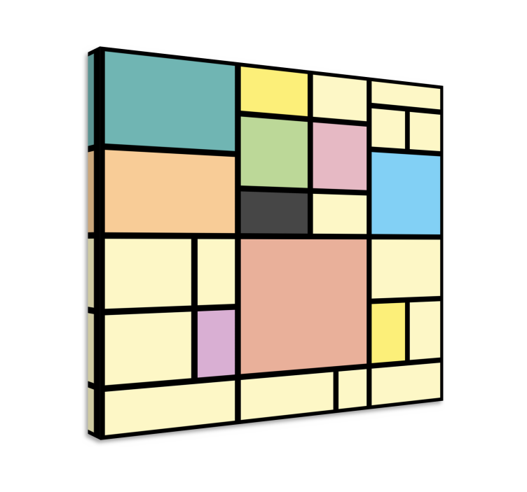 기하학적 효과 페인팅 생동감 넘치는 기하학적 형태 - TenStickers