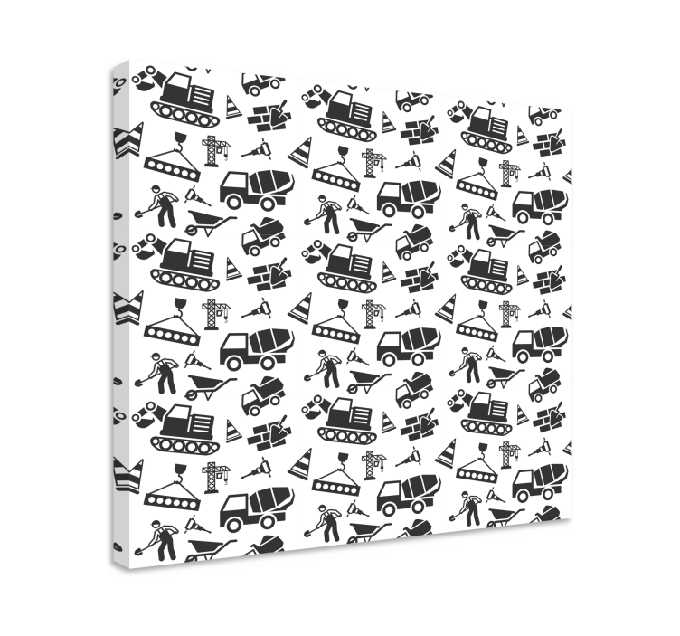 다른 텍스트가 있는 표 건설 현장 아이콘 - TenStickers