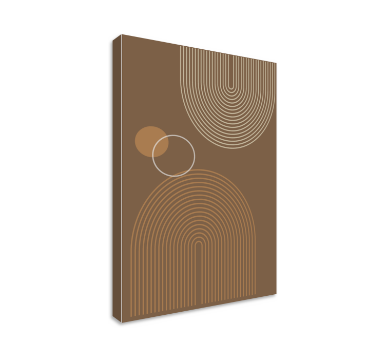 기하학적 효과 페인팅 곡선 라인 패턴 - TenStickers