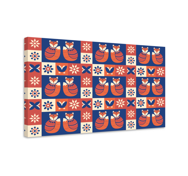 고양이가 있는 사진 친근한 고양이 패턴 - TenStickers