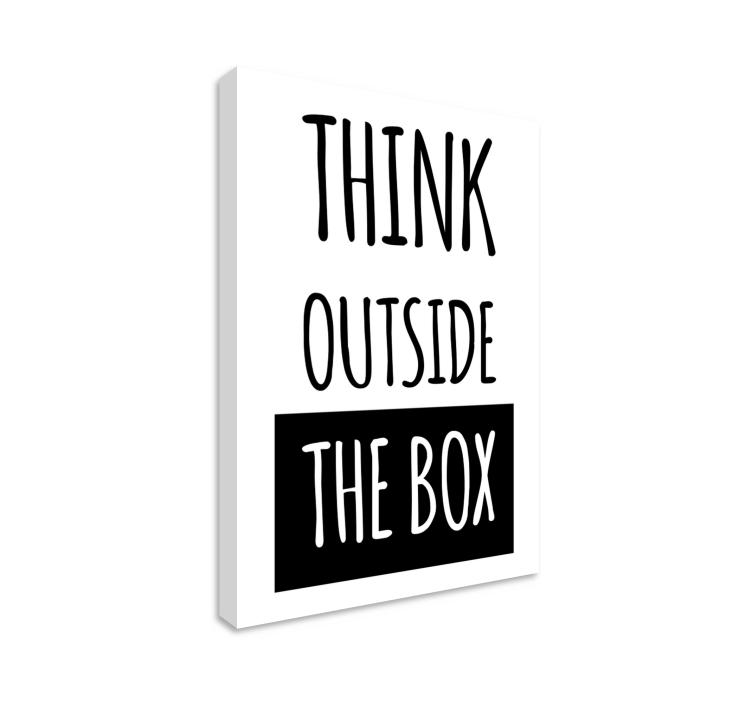 상자 밖에서 생각하기 동기 부여 캔버스 - TenStickers