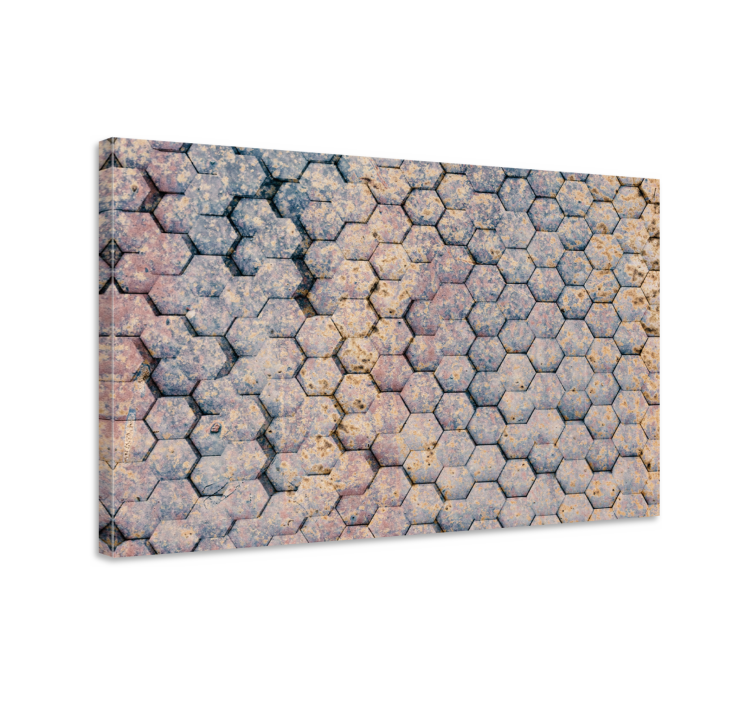 기하학적 효과 페인팅 육각형 패턴 디자인 - TenStickers