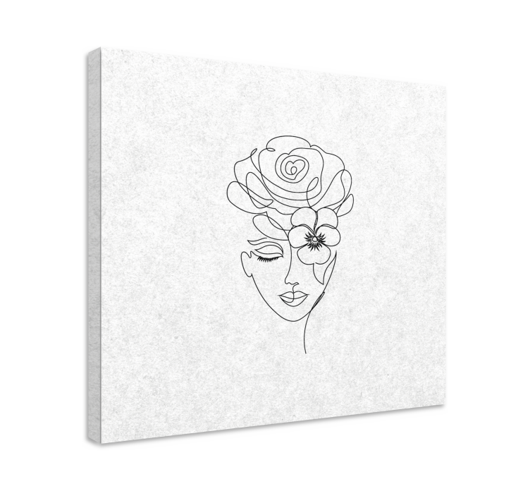 미니멀리스트 얼굴 없는 여성 캔버스 사진 - TenStickers