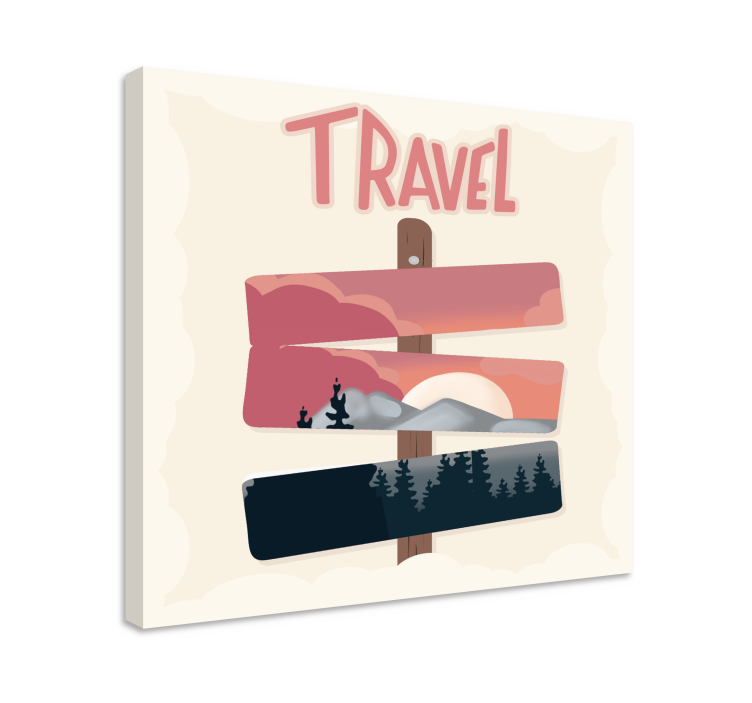 도시 및 국가가 포함된 표 여행 이정표 - TenStickers