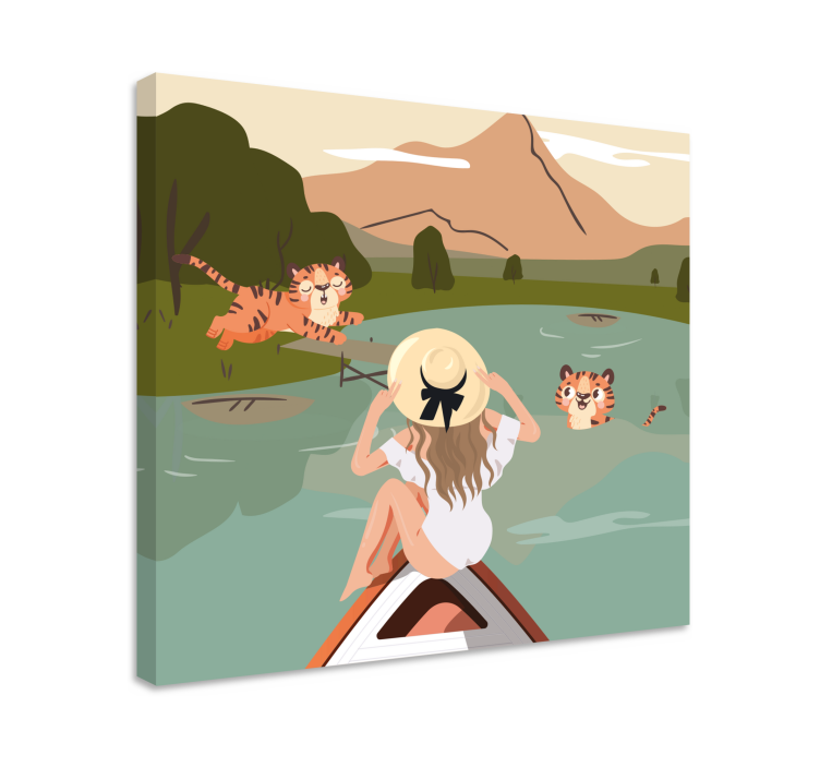 동물 그림 자연 속의 호랑이 - TenStickers