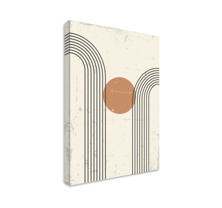 추상 하프 아치 기하학적 캔버스 - TenStickers