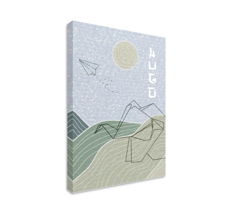 어린이 침실용 쿼드로 파란 구름과 새 - TenStickers