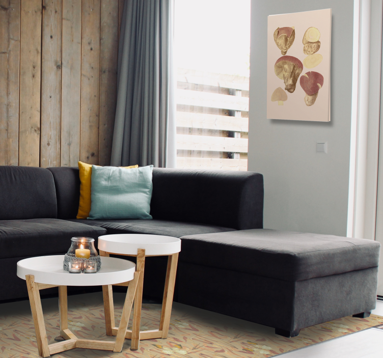 꽃과 식물이 있는 그림 버섯 컬렉션 - TenStickers