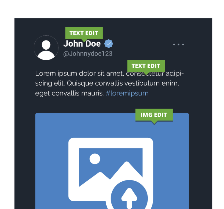 사용자 지정 가능한 프레임 x 트위터 화면 - TenStickers