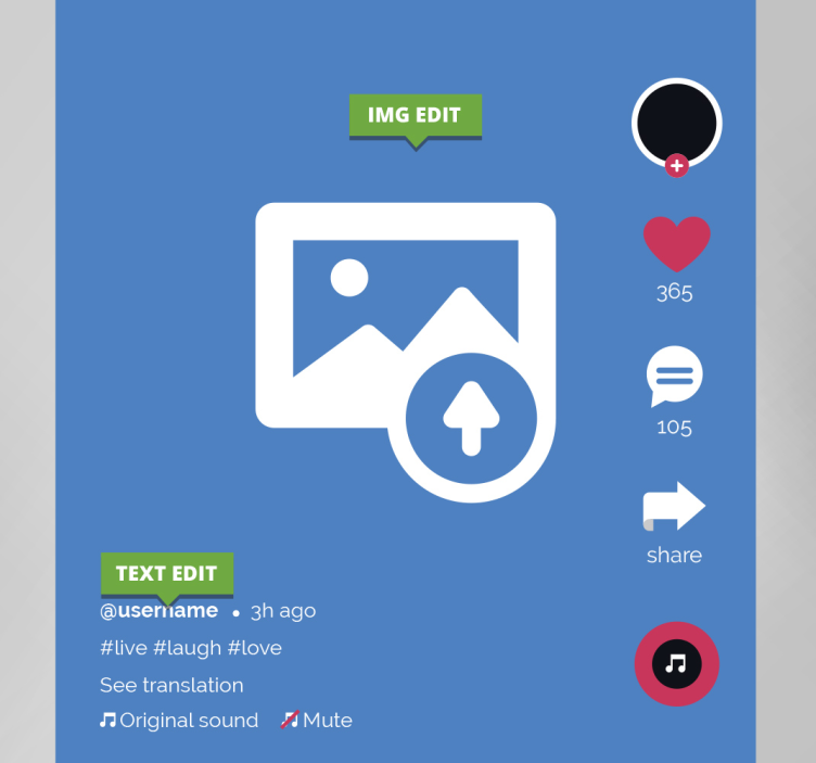 사용자 지정 가능한 프레임 tik의 톡 - TenStickers