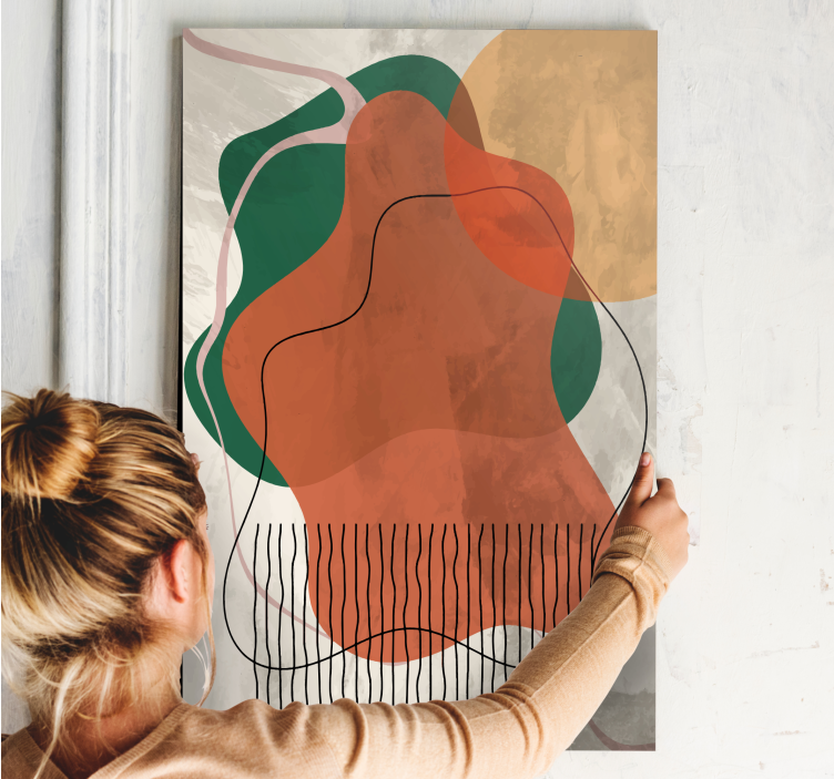 추상 콜라주 아트웍 캔버스 아트 인쇄 - TenStickers