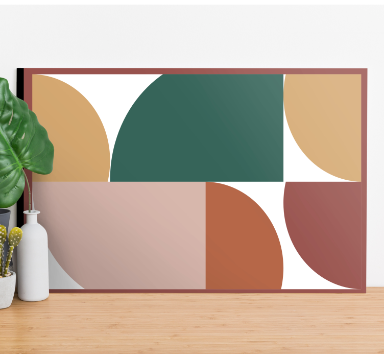 추상 패턴 도형 기하학 캔버스 - TenStickers