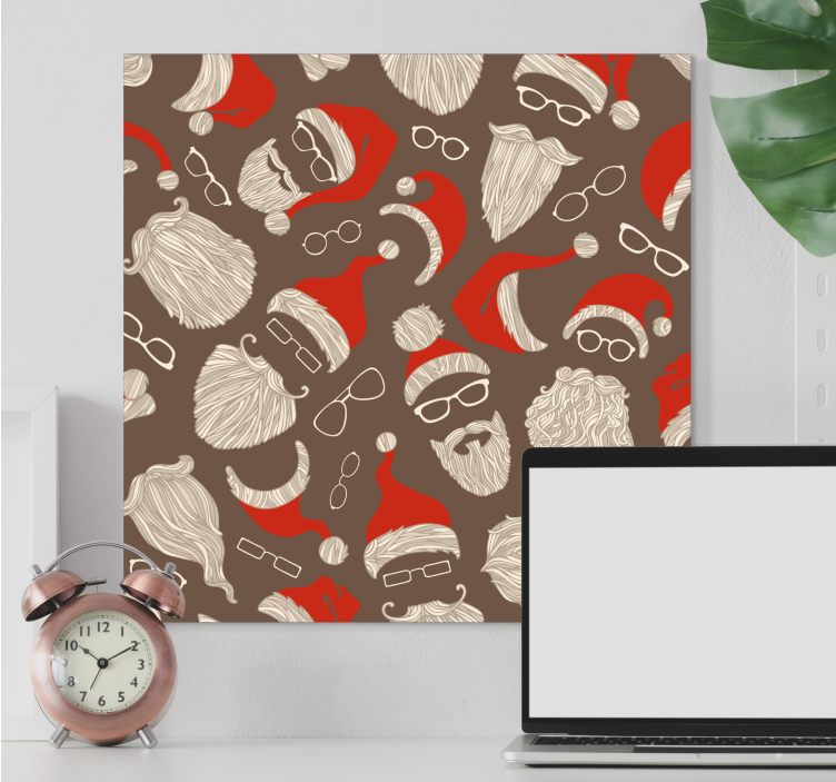 동물 그림 크리스마스 산타 얼굴 - TenStickers