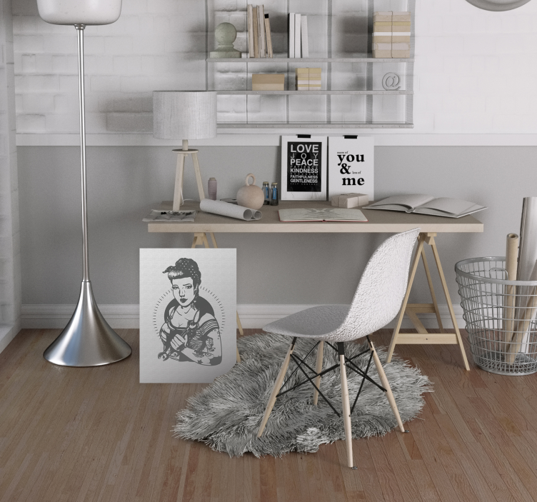 인물 및 수치 표 강한 여성 초상화 - TenStickers