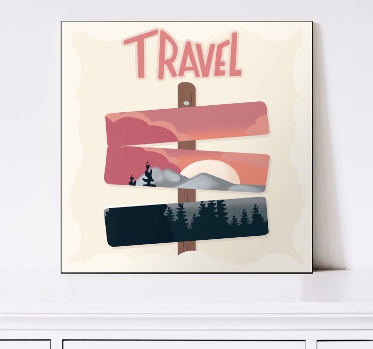 도시 및 국가가 포함된 표 여행 이정표 - TenStickers