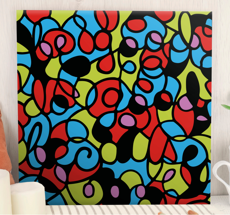 화려한 디자인 불규칙한 라인 현대 캔버스 - TenStickers