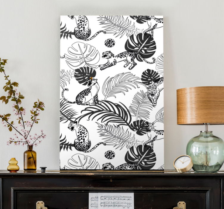 강아지와 함께 찍은 사진 장난꾸러기 정글 고양이 - TenStickers