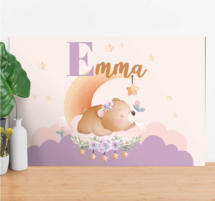 양식이 있는 테이블 아기 곰의 꿈 - TenStickers