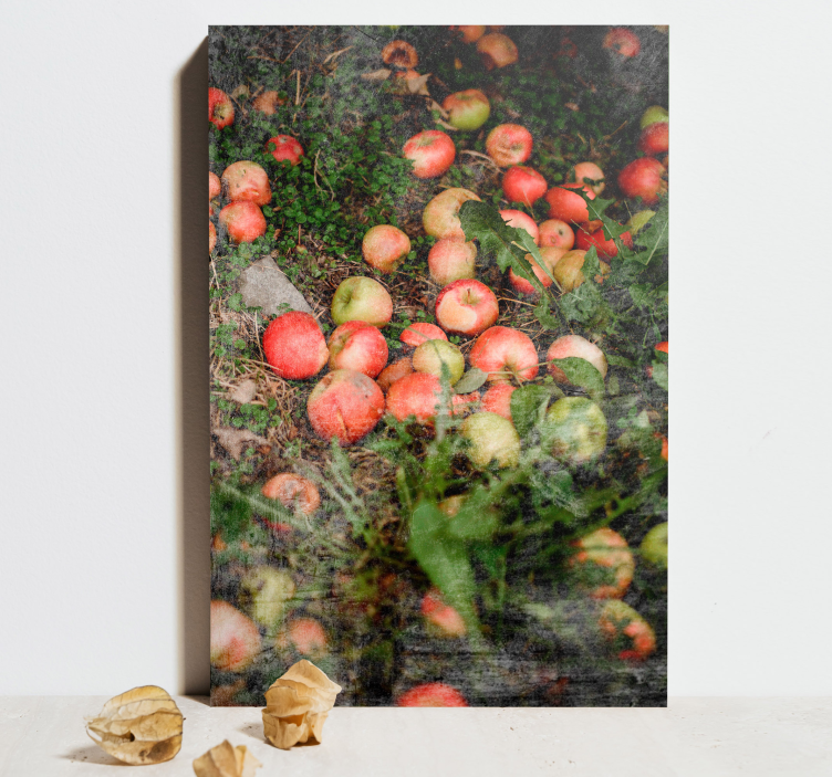 녹색 과일 캔버스와 타락한 사과 - TenStickers