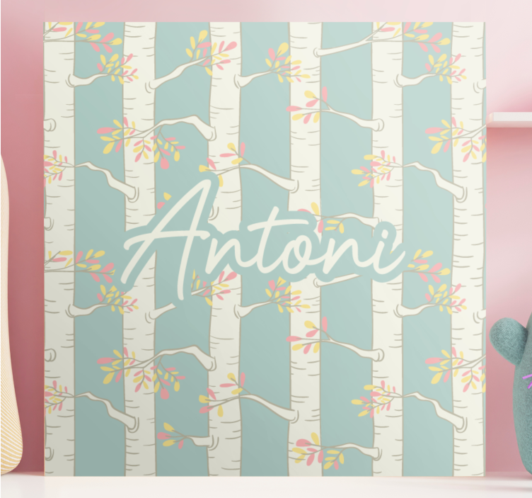 꽃과 식물이 있는 그림 자작나무 꽃 - TenStickers