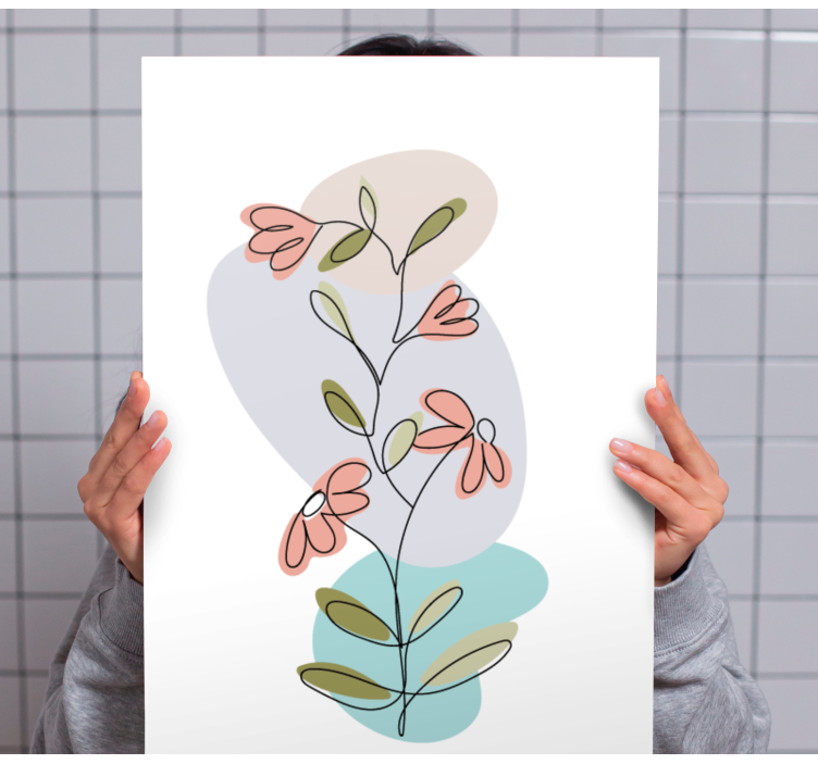 꽃과 식물이 있는 그림 식물학적 꽃 구성 - TenStickers