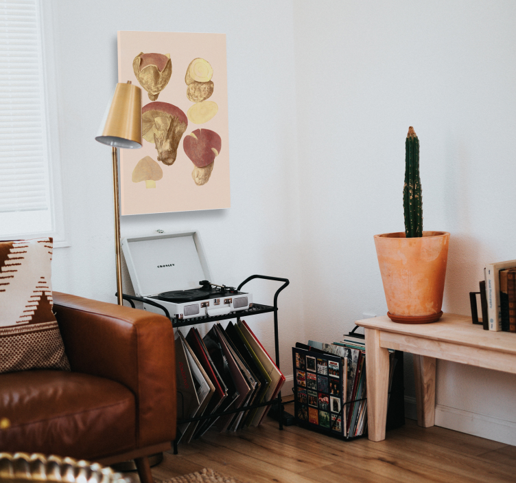 꽃과 식물이 있는 그림 버섯 컬렉션 - TenStickers