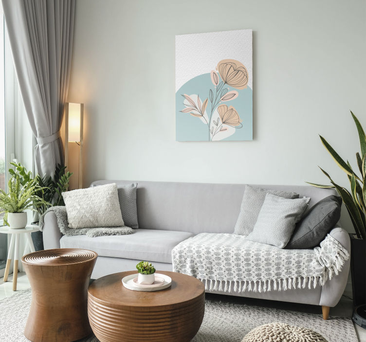 꽃과 식물이 있는 그림 세련된 우아한 배열 - TenStickers