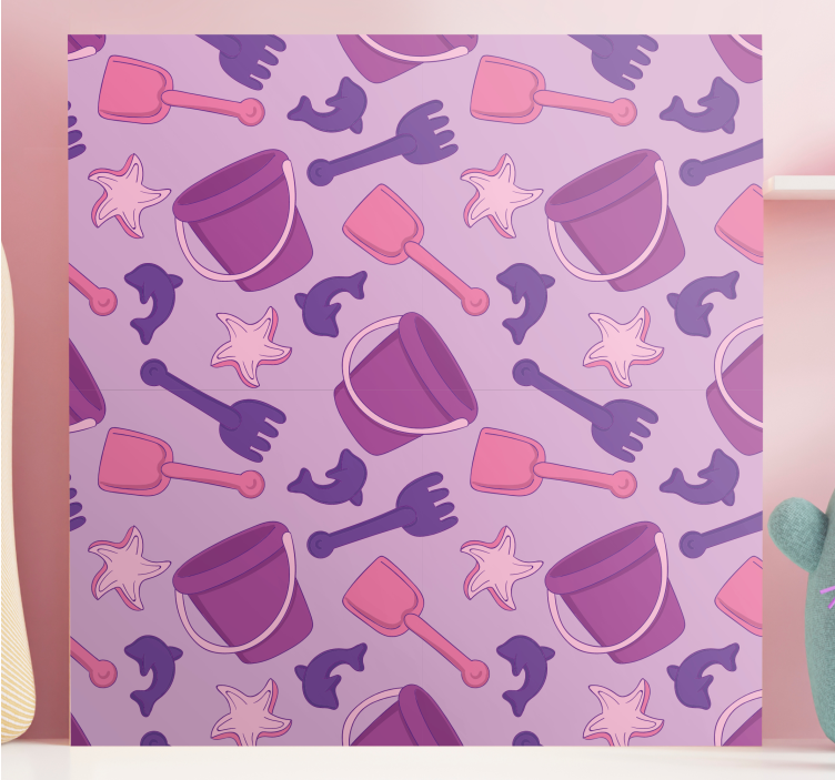 어린이를 위한 그림 해변 장난감 패턴 - TenStickers