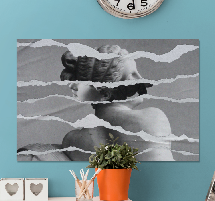 그리스 동상 이미지 콜라주 침실 벽 인쇄 - TenStickers