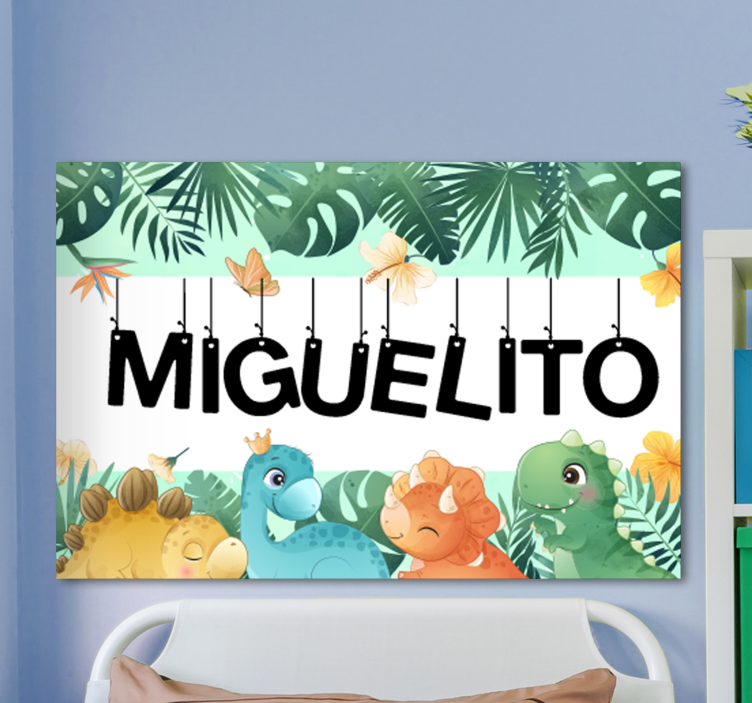 단어 그림 귀여운 공룡 장면 - TenStickers