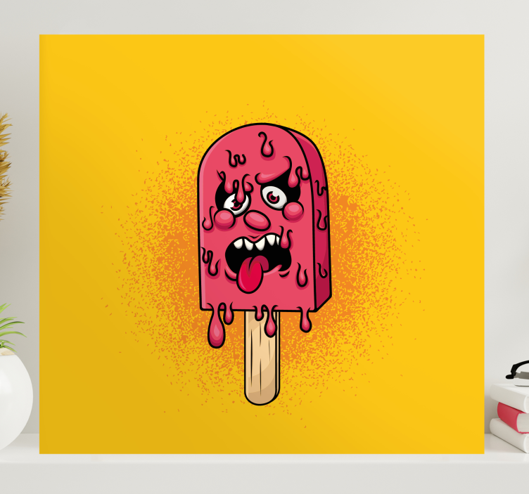 아이스 팝 드롭 낙서 만화 현대 캔버스 - TenStickers