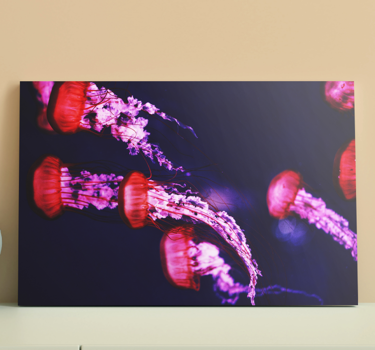 해파리 디자인 동물 캔버스 인쇄 - TenStickers