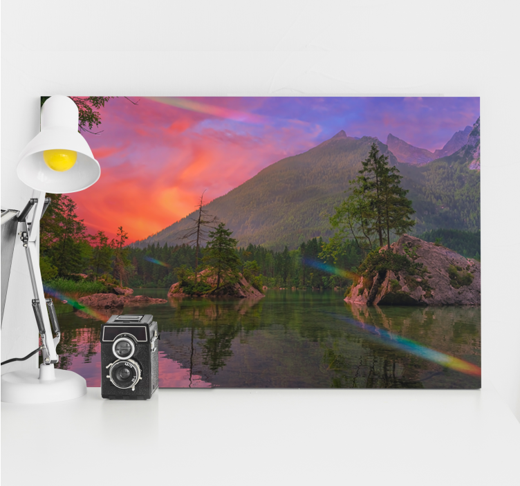 풍경화 산의 반영 고요함 - TenStickers