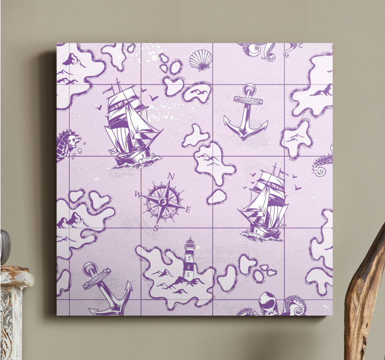 박스 선박 빈티지 항해용 나침반 - TenStickers