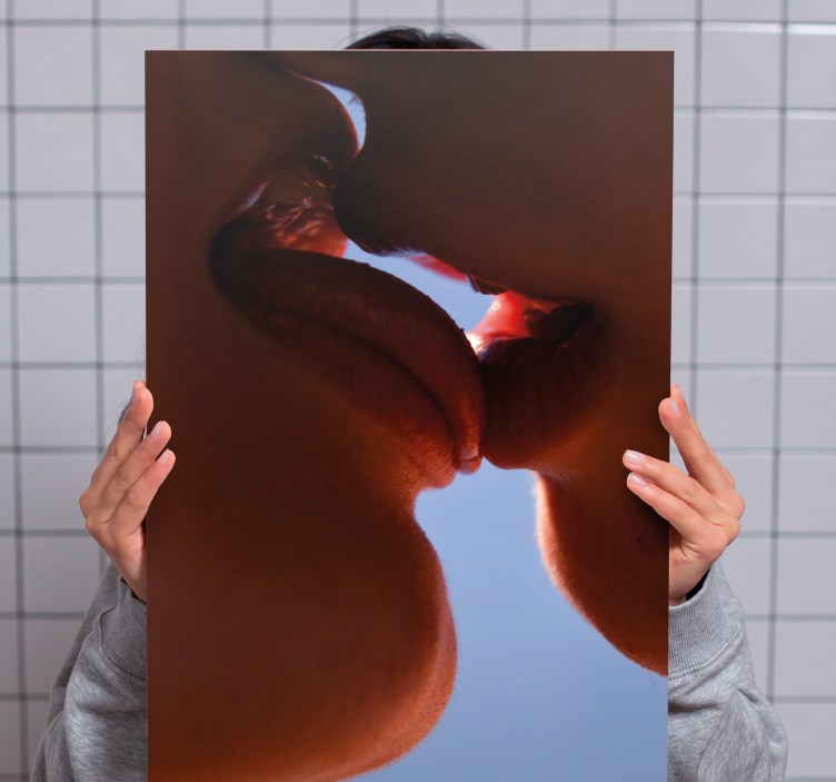 반대 키스 3d 캔버스 인쇄 - TenStickers