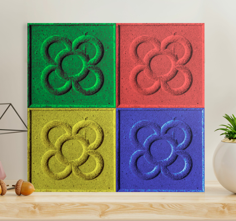 거실용 쿼드로 팝 아트 파노타일 - TenStickers