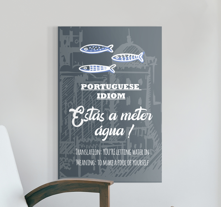 포르투갈어 말하는 번역 바보 캔버스 - TenStickers
