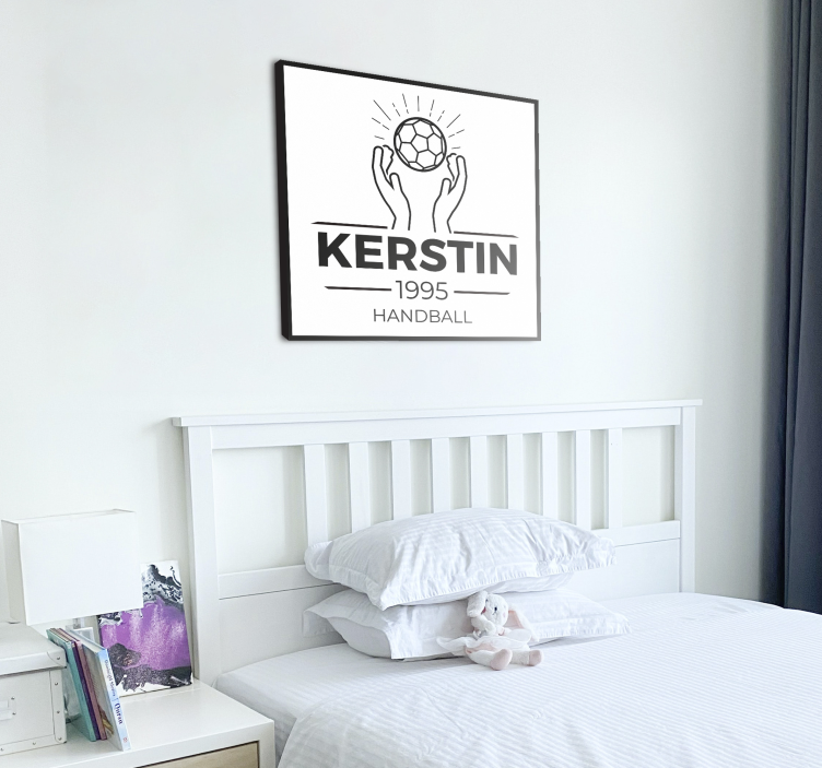 청소년용 테이블 개인화된 핸드볼 디자인 - TenStickers