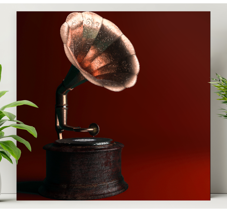 포도 수확 테이블 클래식 그라모폰 - TenStickers