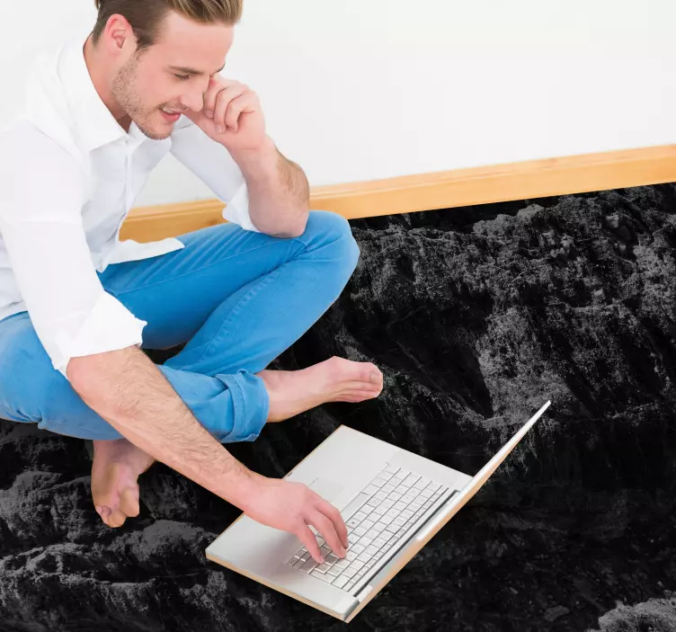 3d 절벽과 산 바닥 카펫 - TenStickers