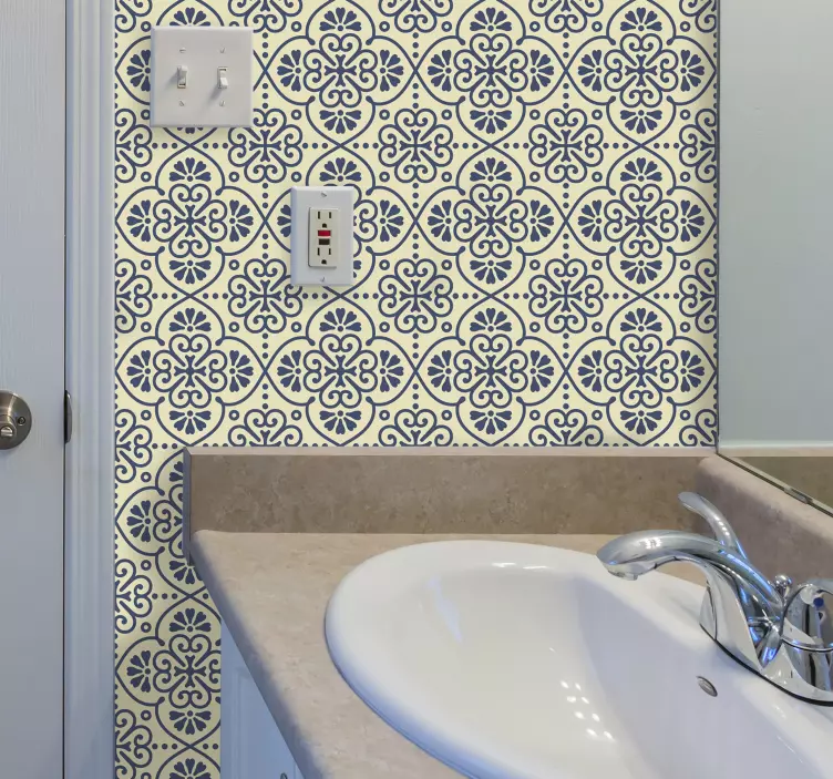 유압 패턴 비닐 벽지 데칼 - TenStickers