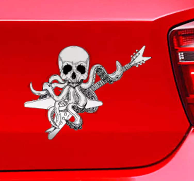 접착식 비닐 텔레비전 영화 및 비디오 게임 문어 기타 해골 - TenStickers