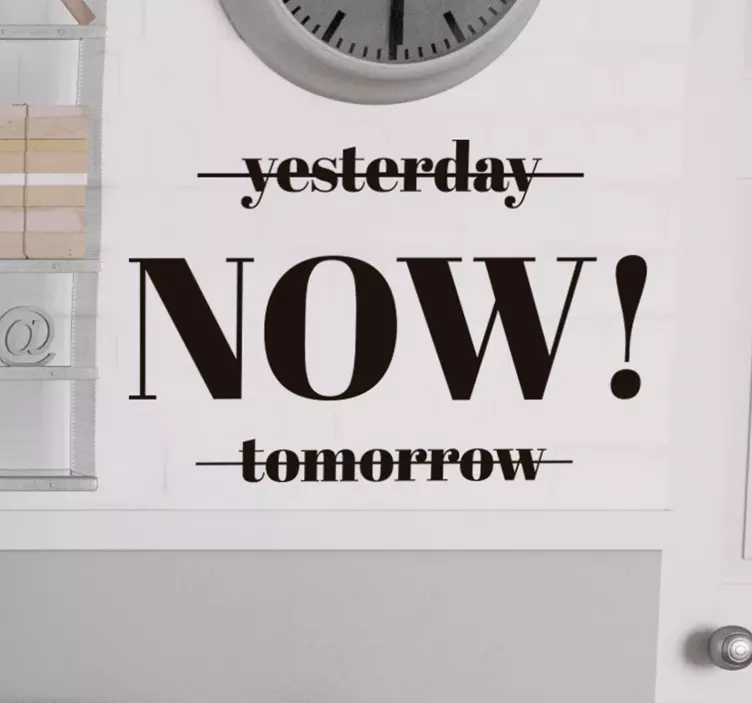 문구 미니멀리즘 동기 부여 벽 스티커 - TenStickers